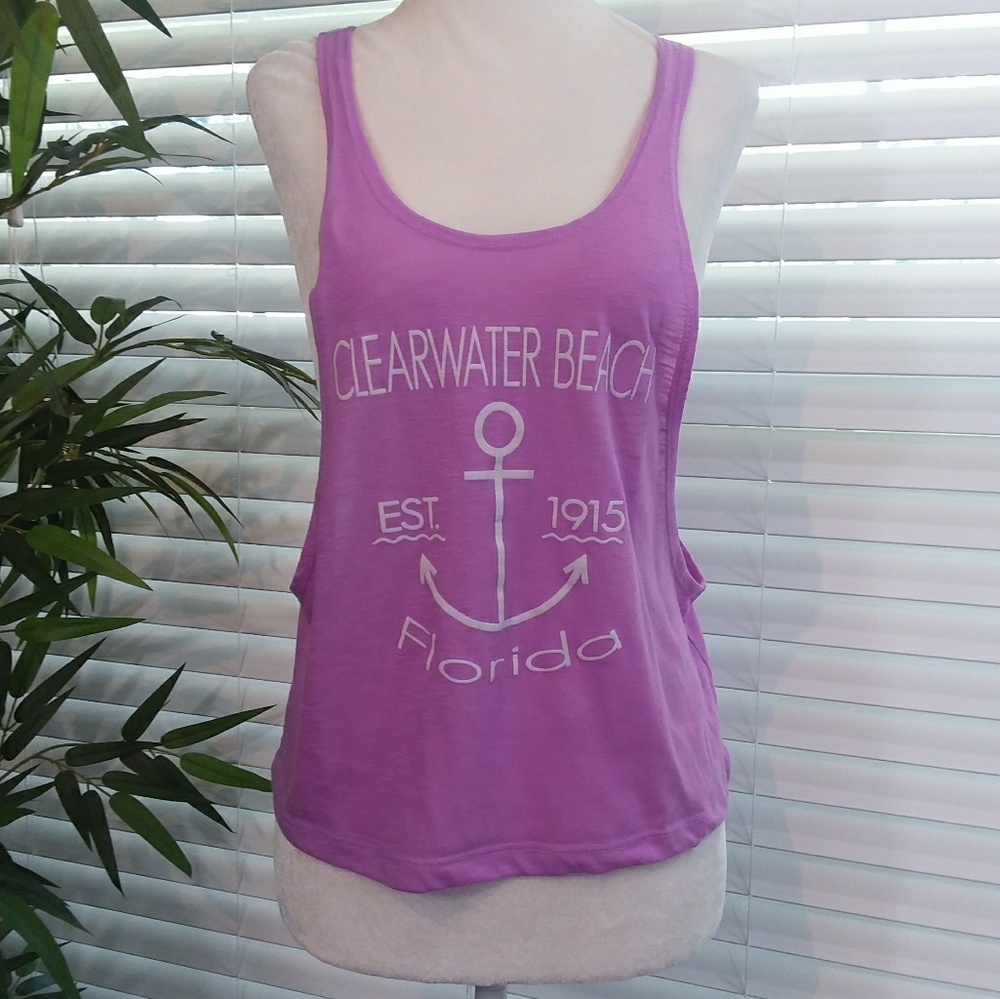 Surf Style "Clearwater Beach" Cropped Tank